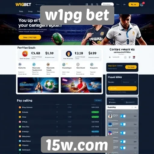 Acessibilidade e design do site w1pg bet