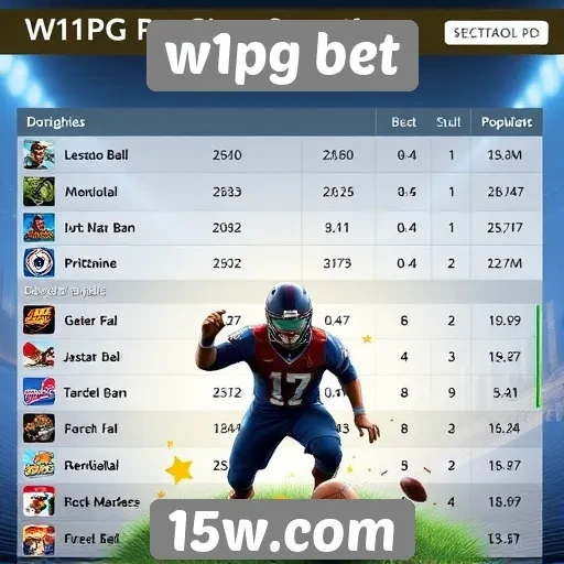 Popularidade de jogos específicos no w1pg bet